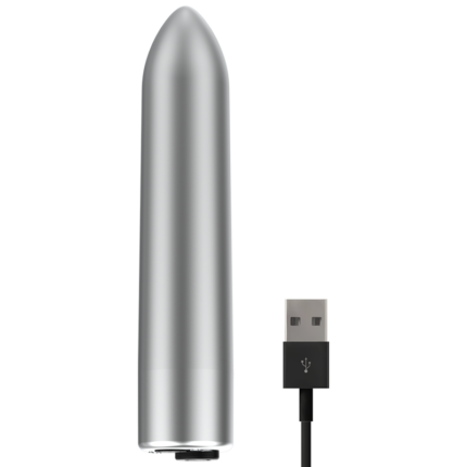 OHMAMA - BALA VIBRADORA 10 MODOS VIBRACIÓN SILVER