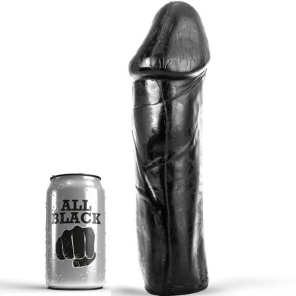 ALL BLACK - DONG 28 CM SIN TESTÍCULOS