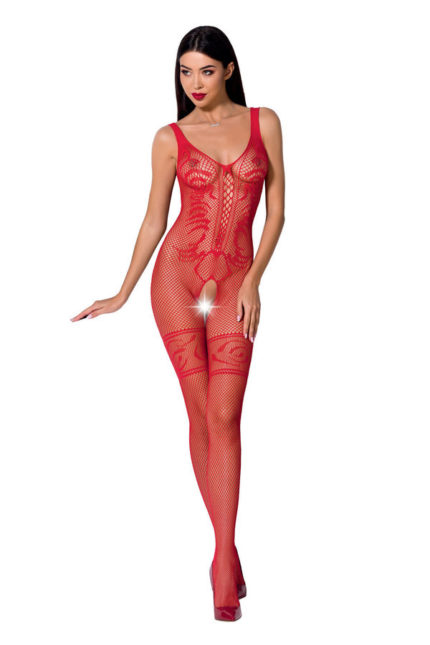 PASSION - WOMAN BS069 BODYSTOCKING ROJO TALLA ÚNICA